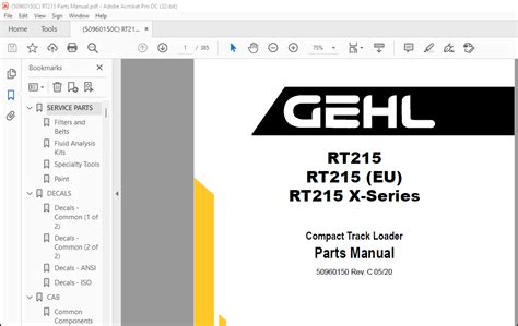 2022 gehl rt215|rt215 parts book.